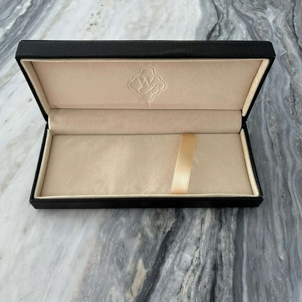 Wordsworth & Black Faux Leather Single Fountain Pen Presentation Case Box Black